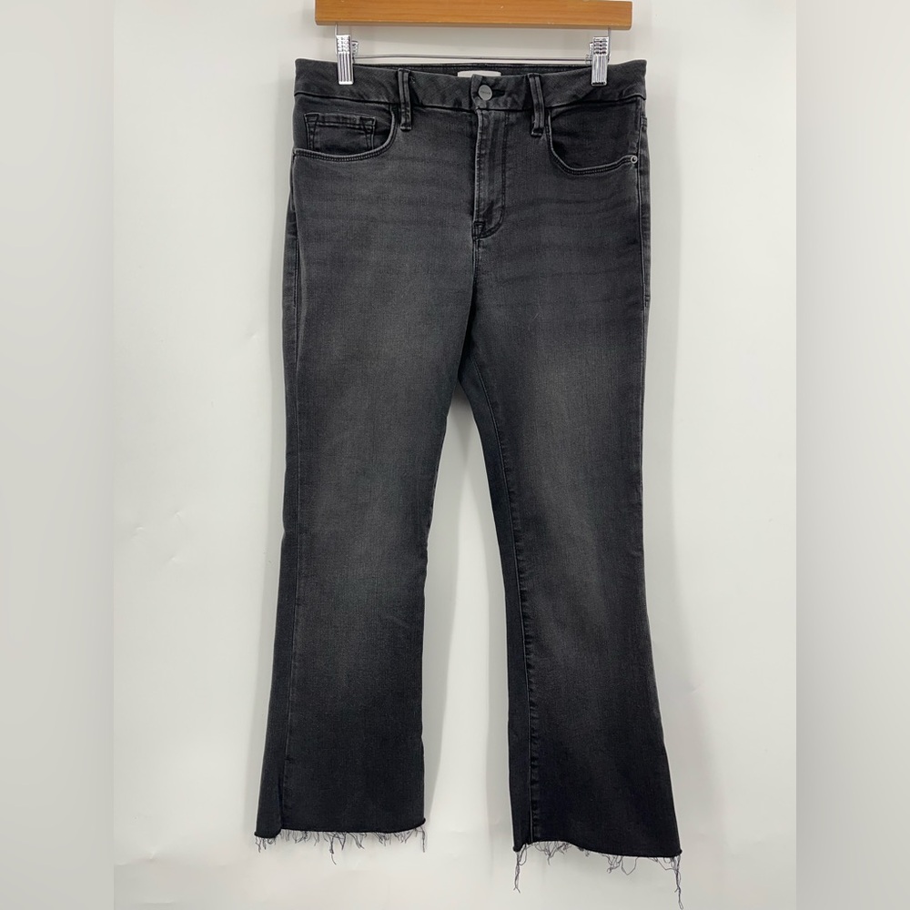 Frame Le Crop 29x27 Mini Boot Kerry Black 0190 Jeans faded gray stretch - Picture 2 of 10
